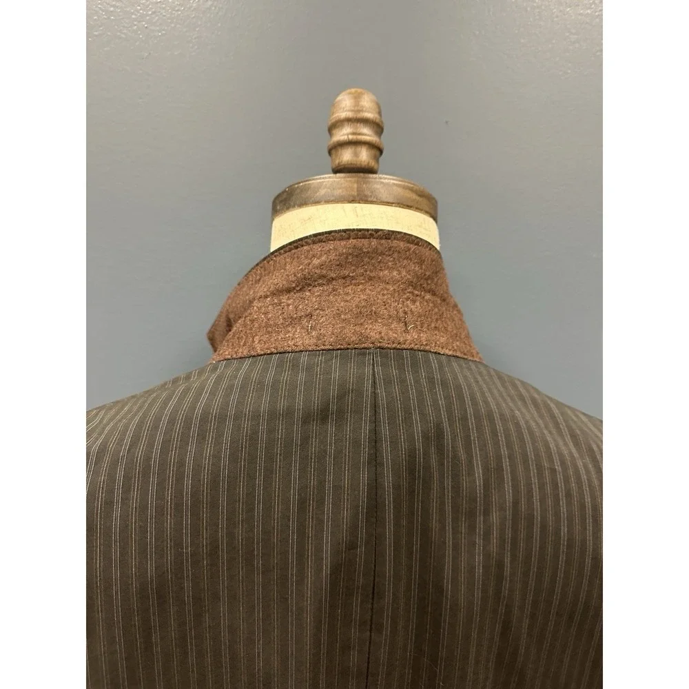 Oscar de la Renta Blazer 42L Black‎ Pinstripe Sport Coat Cotton Blend Honduras